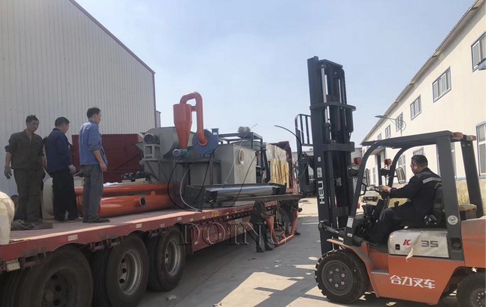 One set 200-300 kg/h aluminum plastic separation machine has arrived in India and completed commissioning work