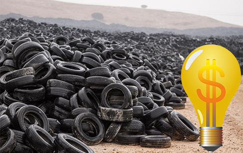 How much does it cost to recycle waste tires?