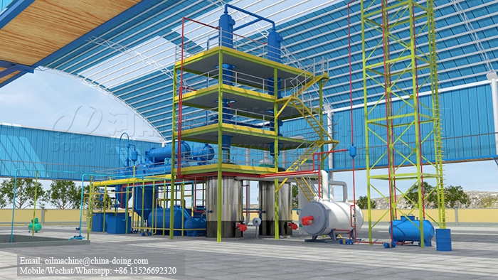 waste oil refinery plant