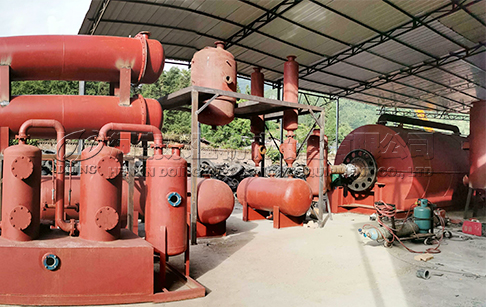 Environmentally friendly waste tyre to oil plant