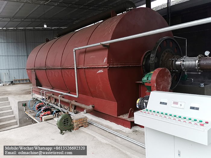 recycling waste tyre to oil pyrolysis plant
