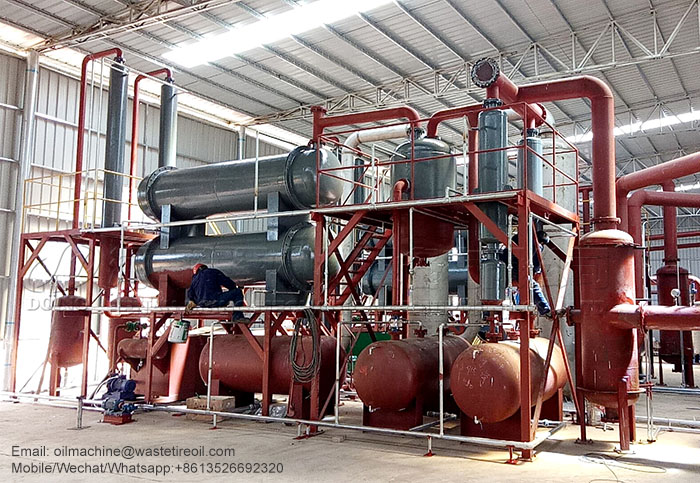 recycling waste tyre to oil pyrolysis plant