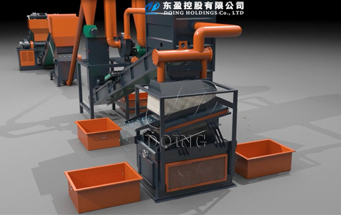 3D working video of copper aluminum radiator recycling machine