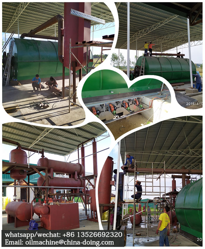 waste tire pyrolysis to oil plant