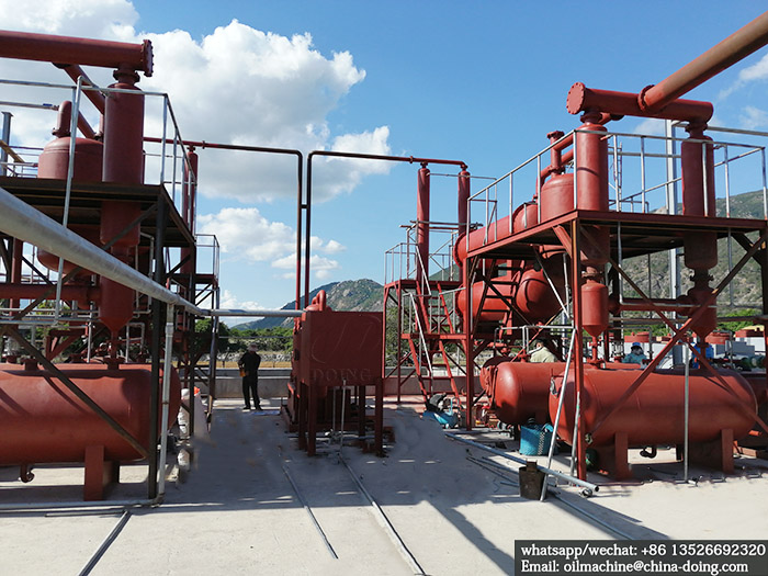 waste tire to fuel oil pyrolysis plant