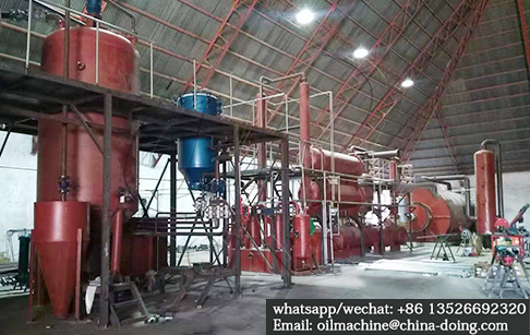 12TPD waste tire pyrolysis plant and 10TPD waste oil refinery plant project in Mexico