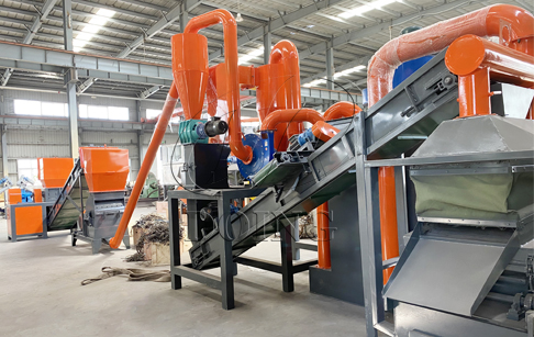 500 kg/h copper aluminum radiator recycling machine running video