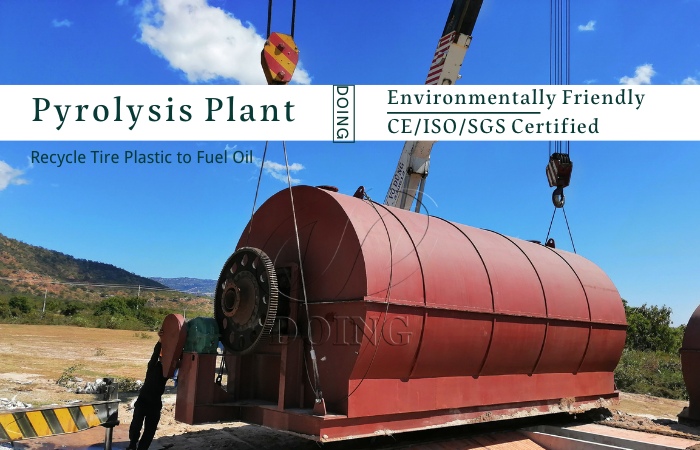 Recycling waste plastic to fuel oil pyrolysis plant