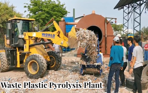 A Ghanaian customer ordered a set of 2TPD waste plastic pyrolysis plant