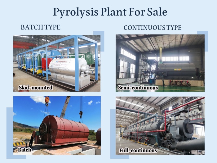 Four types of DOING pyrolysis plant for sale