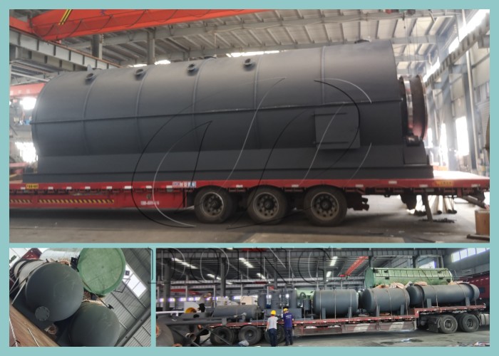 Delivery pictures of waste plastic pyrolysis machine
