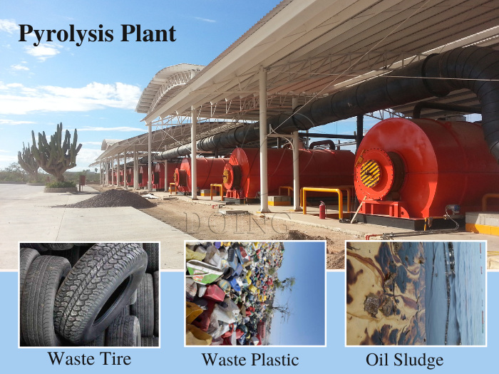 waste tire plastic pyrolysis equipments