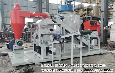 Scrap wire cable separating recycling machine project is put into production in Shanxi, China