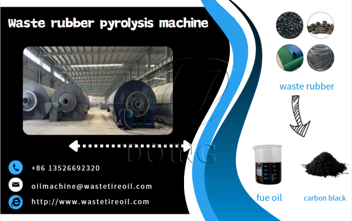 DOING waste rubber pyrolysis machine for sale