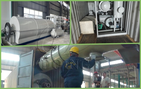1TPD small rubber recycling pyrolysis plant was delivered from DOING to Taiwan, China