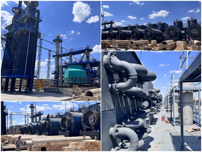 Installation pictures of DOING oil sludge pyrolysis plants