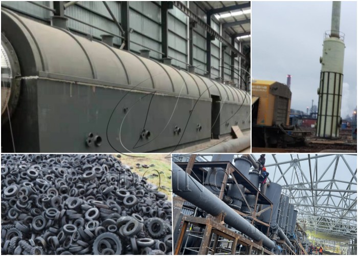 Installation pictures of DOING continuous waste tyre pyrolysis machine