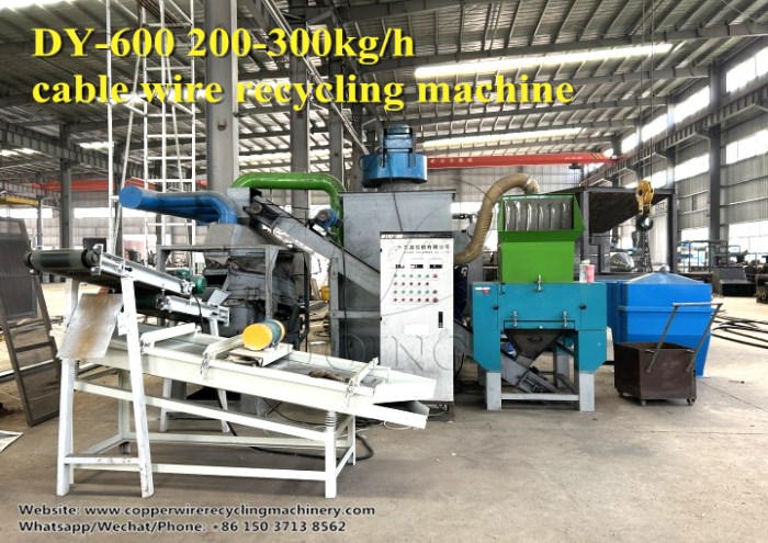Cable wire recycling separator