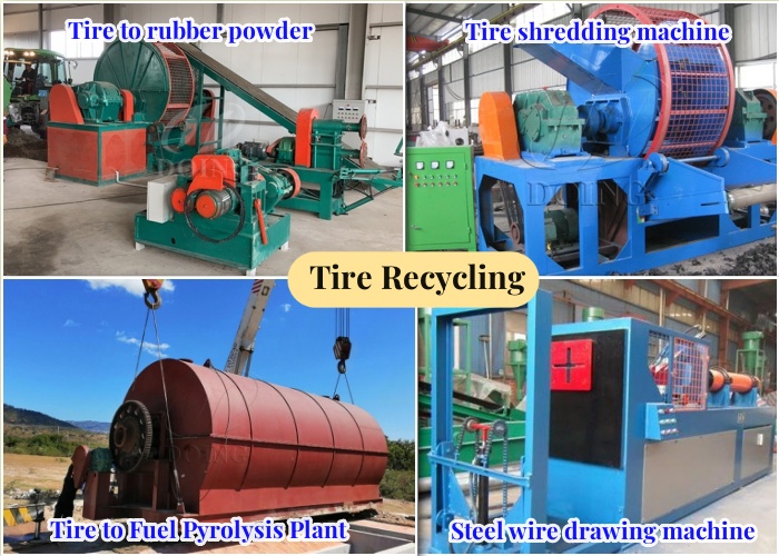 Some machines for pretreatments for continuous tyre pyrolysis machine