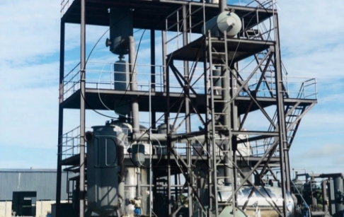 14TPD waste pyrolysis oil refining plant project in Ghana
