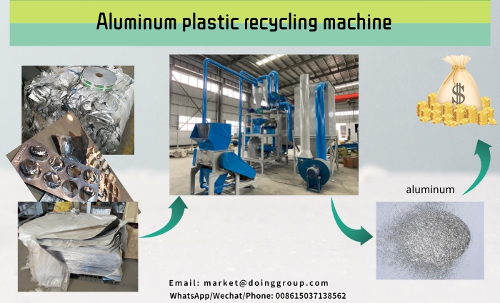 Aluminum plastic composite recycling machine