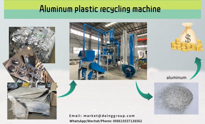 Aluminum plastic composite recycling machine