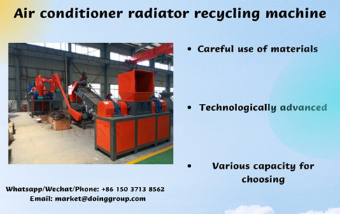 American customer purchased shredder and crusher of radiator crushing and recycling machine from Henan Doing Company