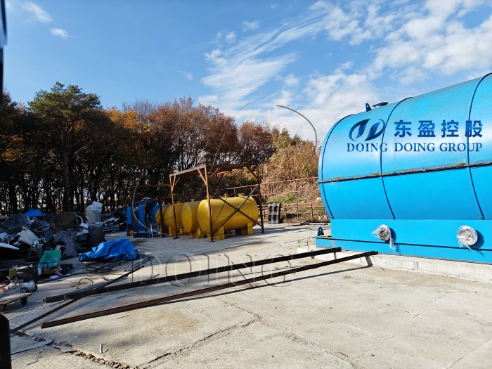 tyre plastic pyrolysis distillation plant