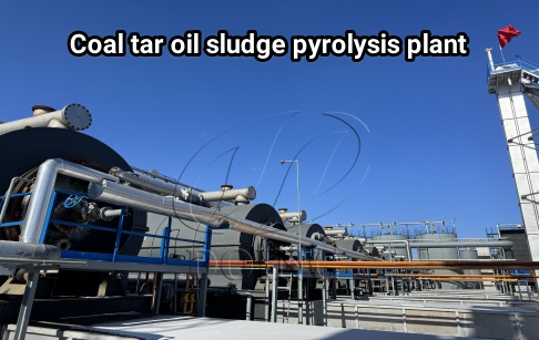 China waste oil sludge treatment pyrolysis plant operation site live video