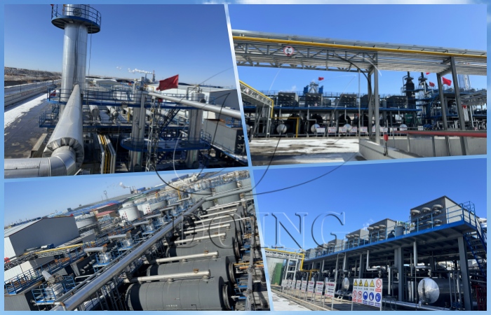 Real project site of DOING oil sludge pyrolysis machine