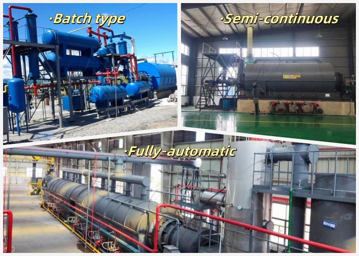 Three types of DOING pyrolysis plants for sale
