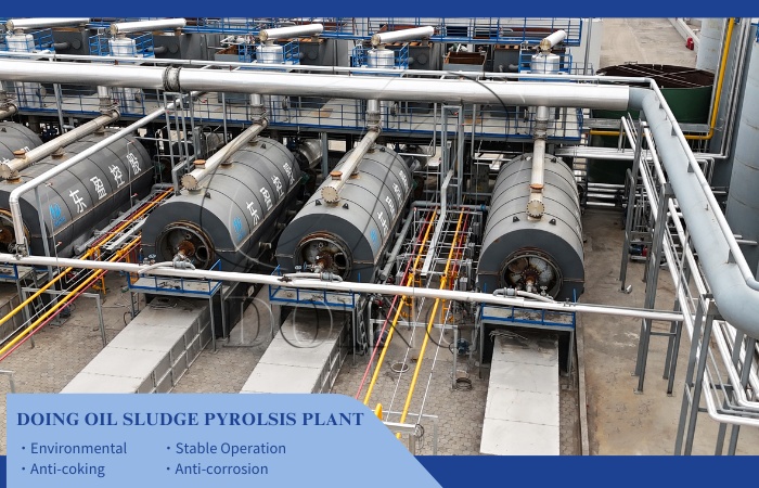 DOING oil sludge treatment pyrolysis unit for sale