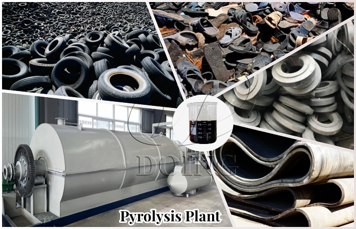 Waste tires, rubbers pyrolysis plant setting up