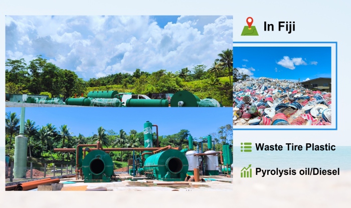 DOING waste tire plastic to diesel machine