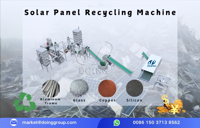 PV panels recycling machine