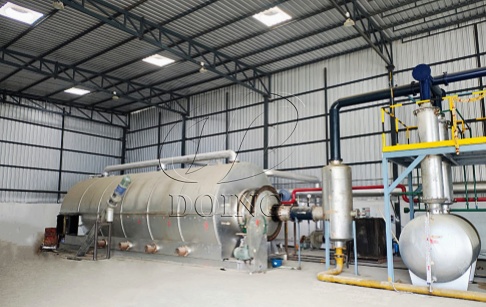 Installation of a 15 T/D Plastic Scrap Recycling Pyrolysis Machine in India