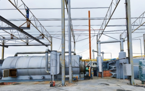 DOING 30 TPD waste tyre pyrolysis machine Installed in Uzbekistan