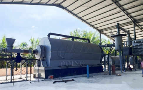 15T/D Waste Tire Pyrolysis Machine Installed in Indonesia for Singapore Client