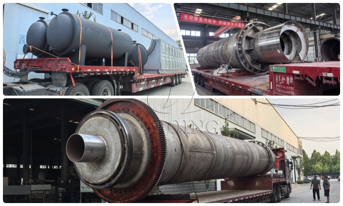 Chinese oil sludge recycling pyrolysis equipment shipment