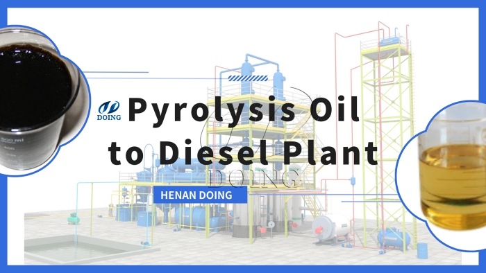 DOING tire oil recycling distillation plant in Philippine