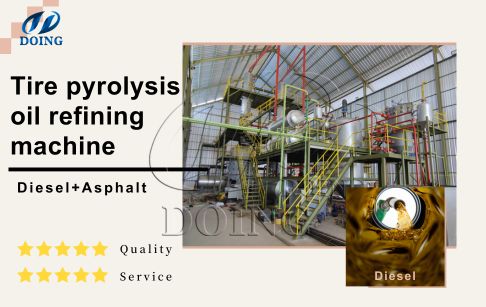 A Philippine client ordered for a DOING 3TPD tire pyrolysis oil distillation plant