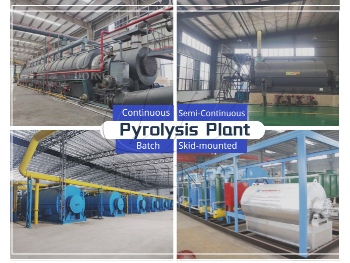 tire to fuel oil pyrolysis plant types