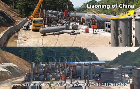 4 sets of 12TPD waste tire pyrolysis machine successfully put into operation in Liaoning, China