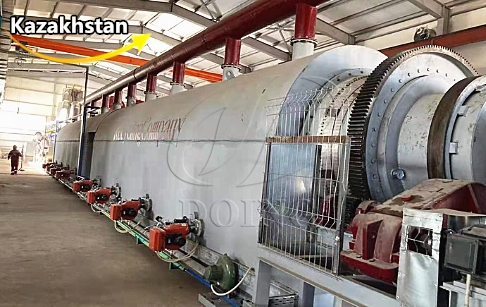 30TPD fully automatic waste tire pyrolysis plant was put into operation in Kazakhstan