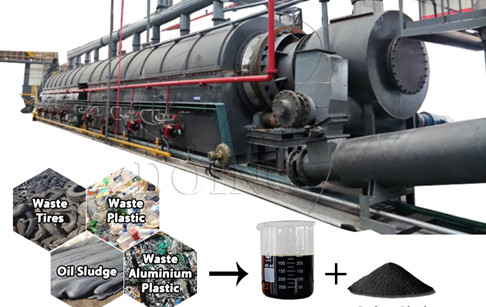 Can the same pyrolysis unit crack both plastic and tire at the same time?