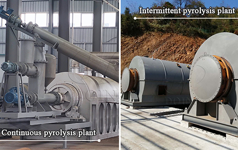 What’s the difference between continuous pyrolysis plant and intermittent pyrolysis plant?