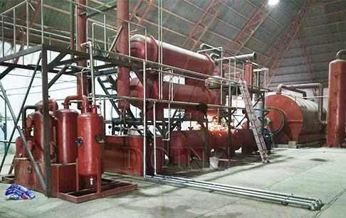 Waste tire pyrolysis plant project running video in Mexico