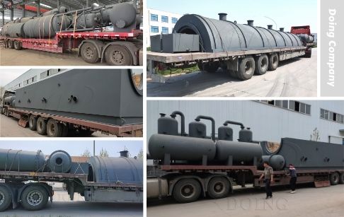 Two Sets 50TPD Continuous Automatic Waste Tire Pyrolysis Plant Sent to Yunnan, China