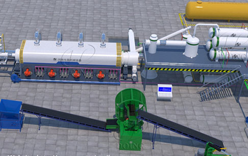 Fully automatic continuous waste plastic to oil plant
